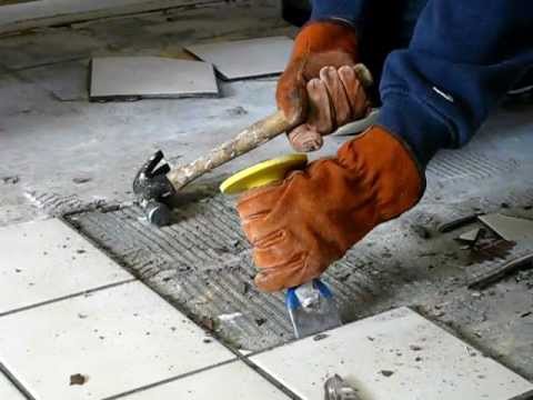 tile remove tiles floor removing way removal easy tool breaking handyman cleaning bathroom easiest flooring faster without own grout diy
