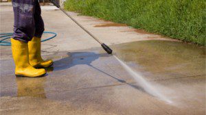 power washing driveway